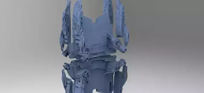 Alien Ship base Ruin 4 3D model