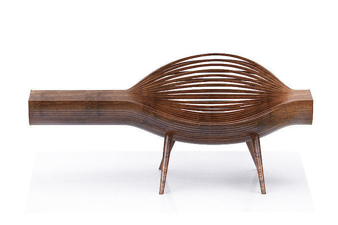 Wooden chair 3D model