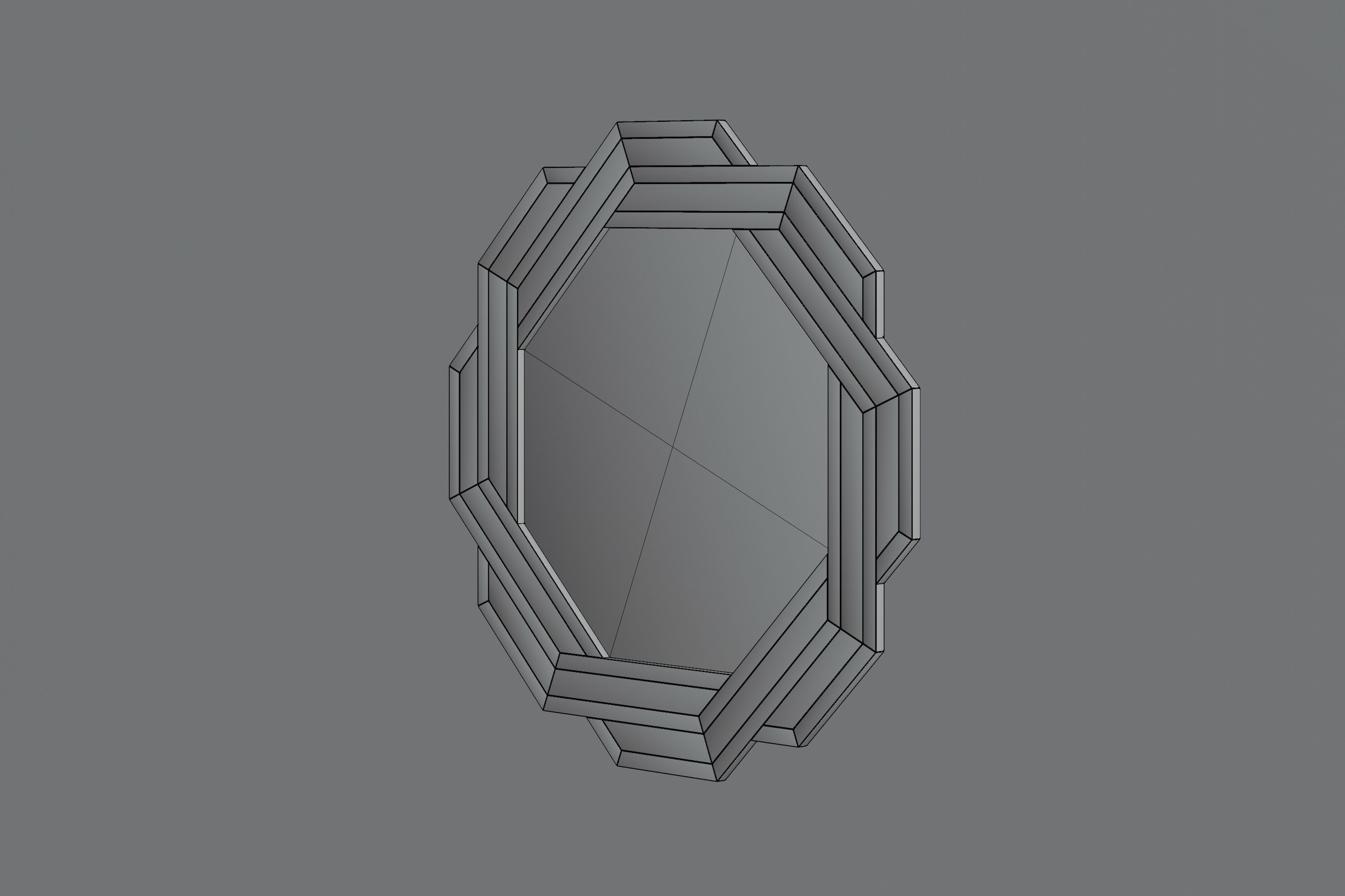 Mirror art deco Low-poly 3D model_5