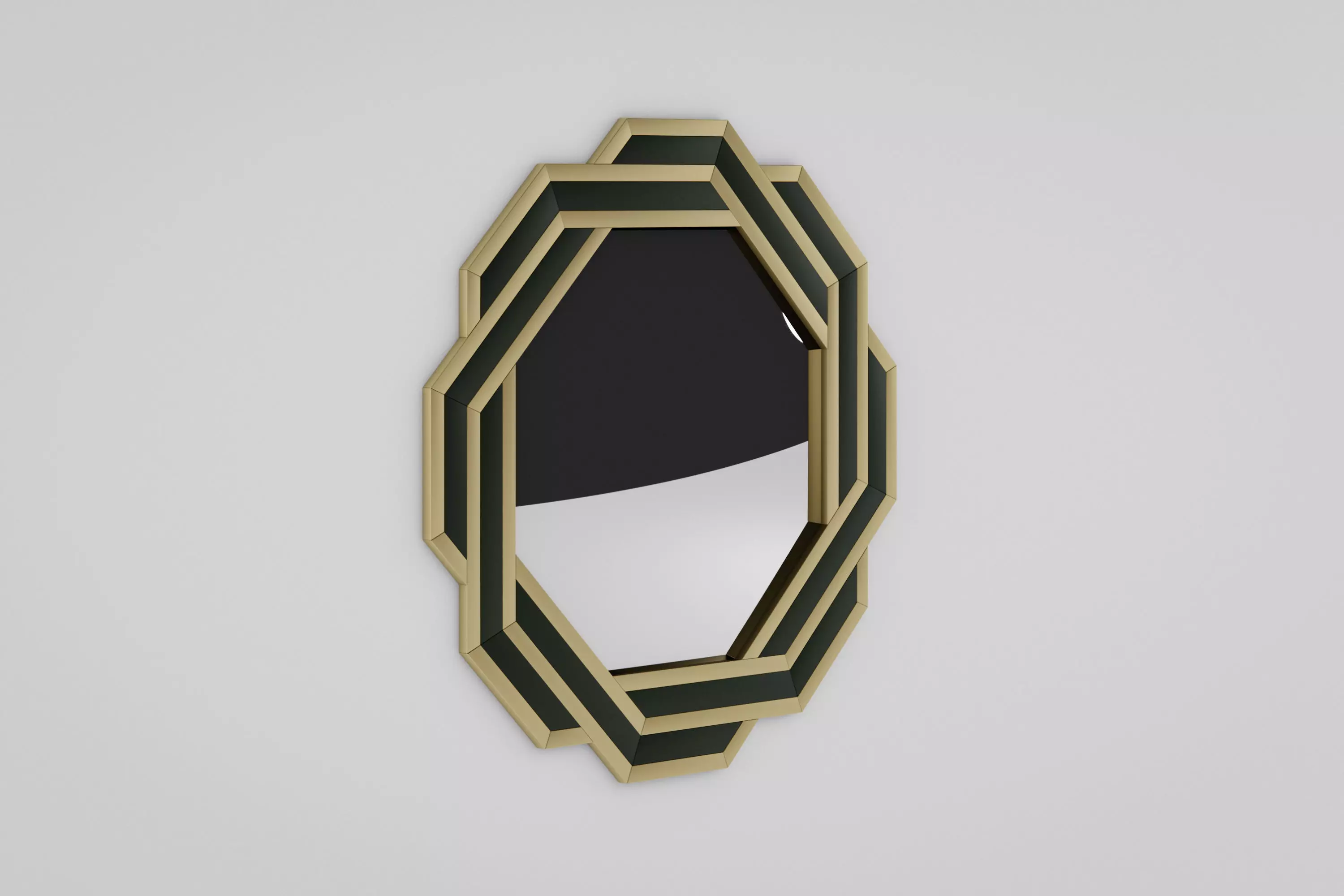 Mirror art deco Low-poly 3D model_0