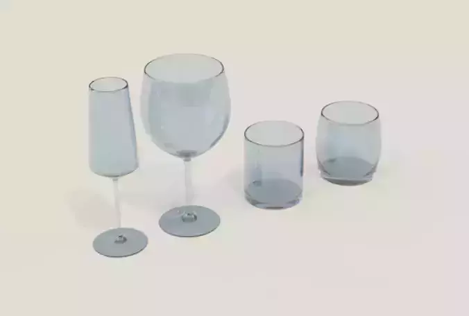 Glasses modeled in blender using bezier curves