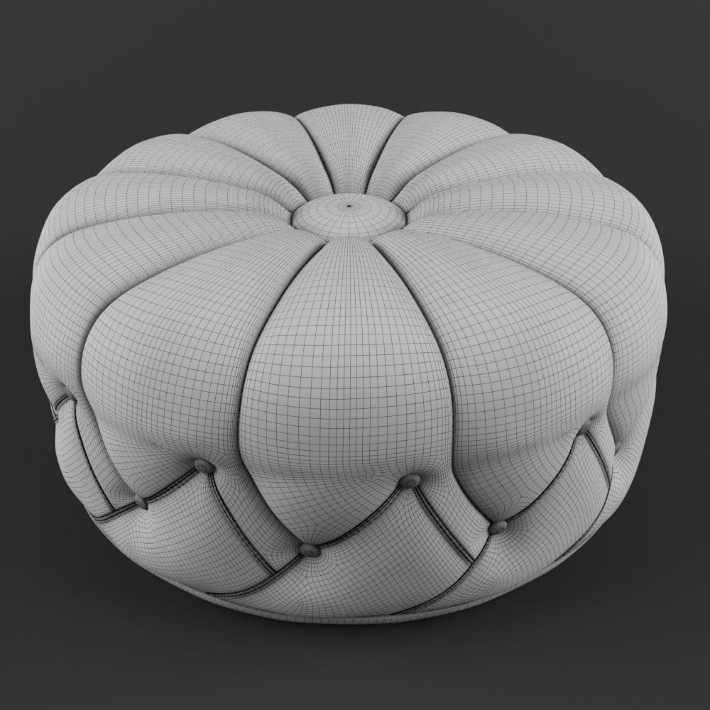 27 Fabric Pouf table set 3D model  3D model_7