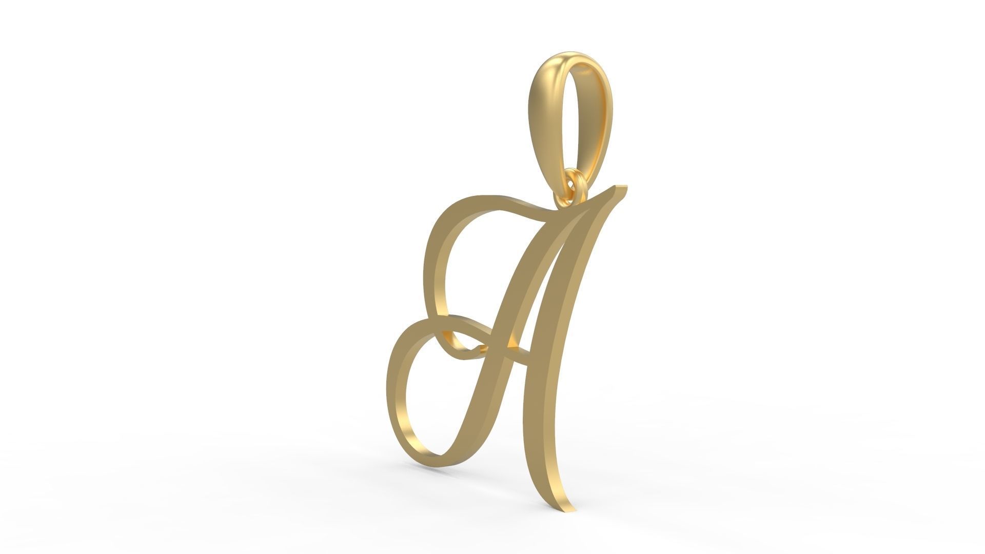Initial Letters Pendant Sunshine A 3D print model_1