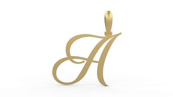 Initial Letters Pendant Sunshine A 3D print model