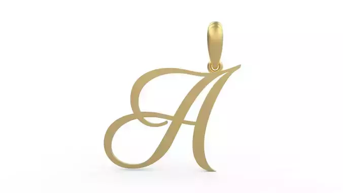 Initial Letters Pendant Sunshine A 3D print model