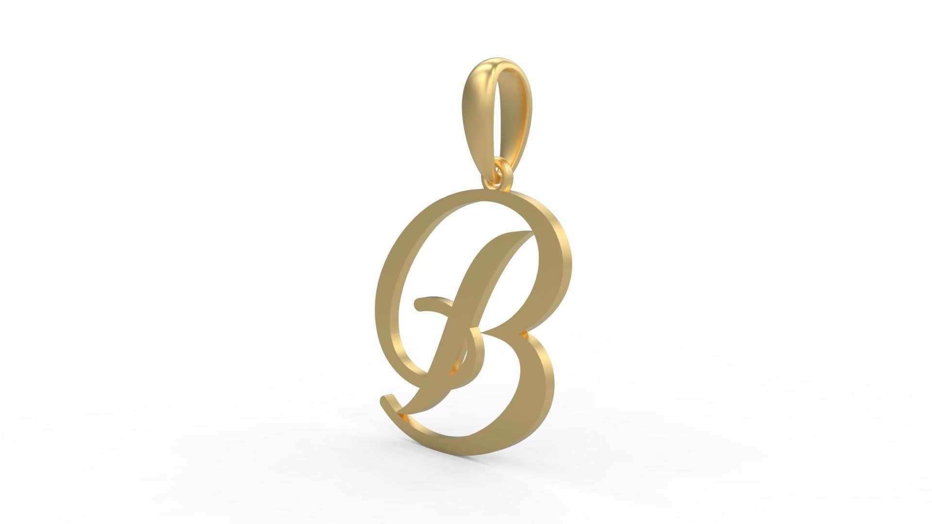 Initial Letters Pendant Sunshine B 3D print model_1