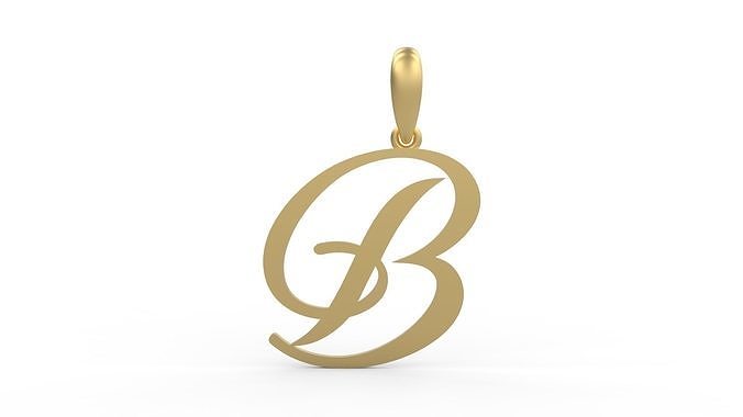 Initial Letters Pendant Sunshine B 3D print model