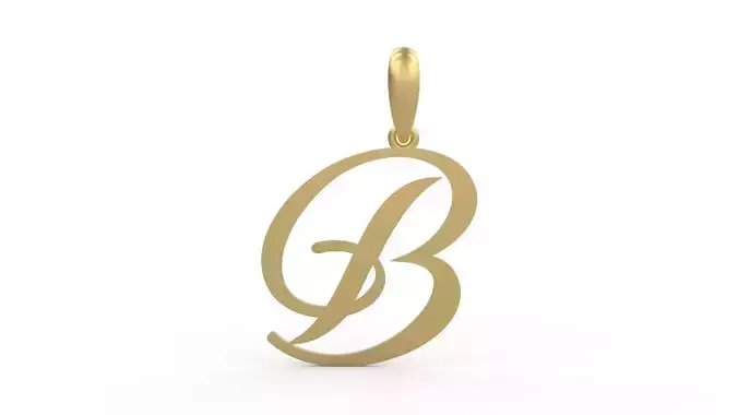 Initial Letters Pendant Sunshine B 3D print model