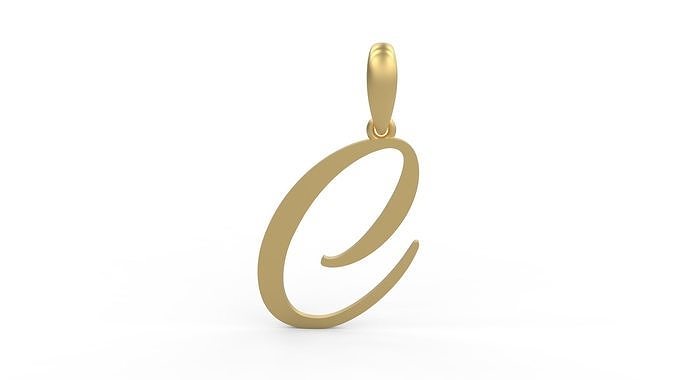 Initial Letters Pendant Sunshine C 3D print model