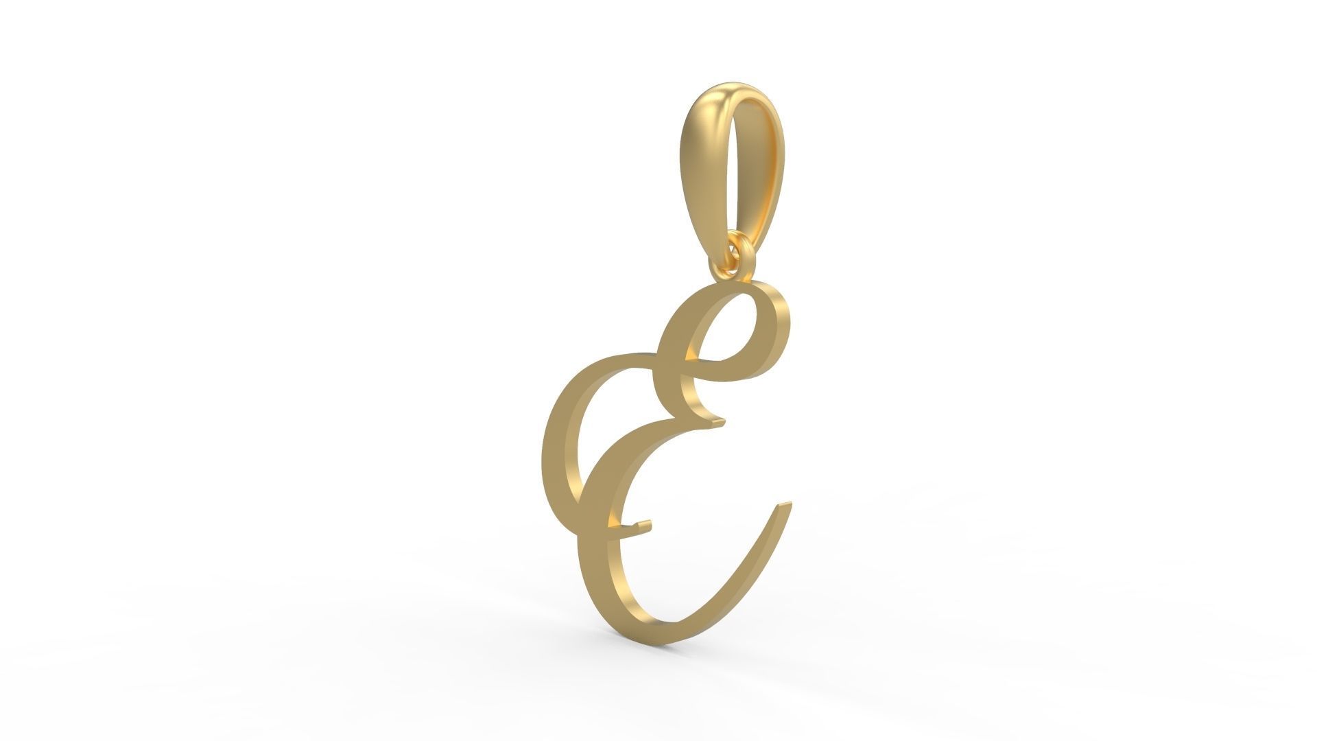 Initial Letters Pendant Sunshine E 3D print model_1