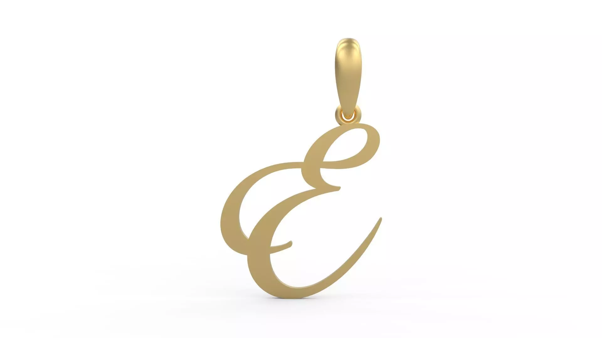Initial Letters Pendant Sunshine E 3D print model_0