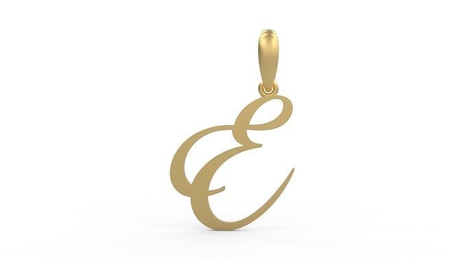 Initial Letters Pendant Sunshine E 3D print model