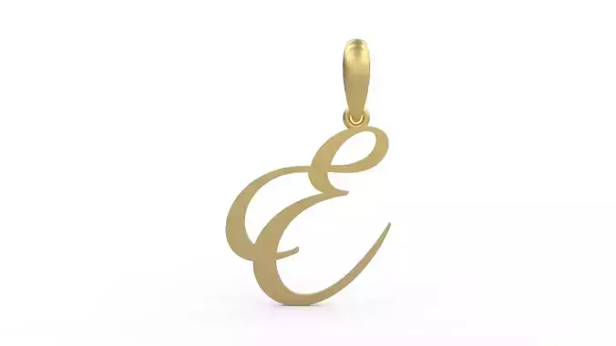 Initial Letters Pendant Sunshine E 3D print model