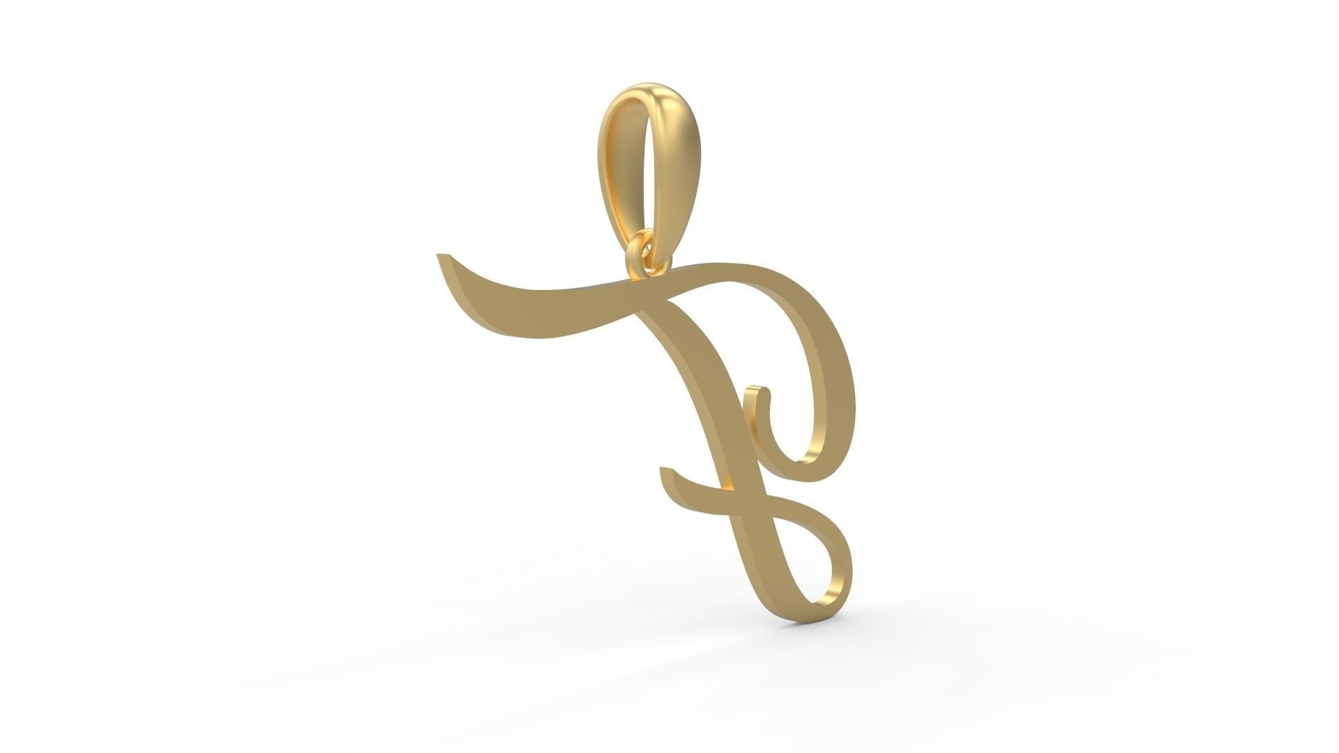 Initial Letters Pendant Sunshine F 3D print model_3
