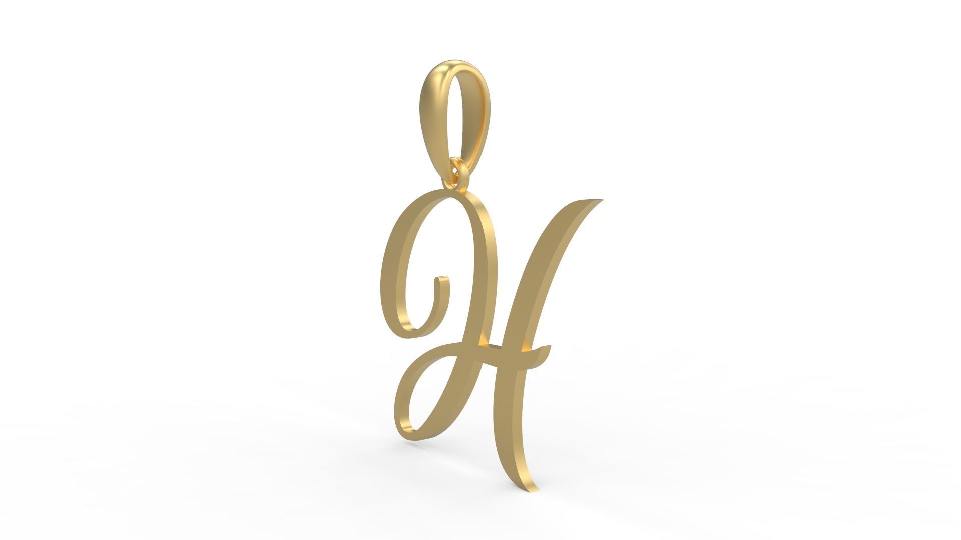 Initial Letters Pendant Sunshine H 3D print model_1