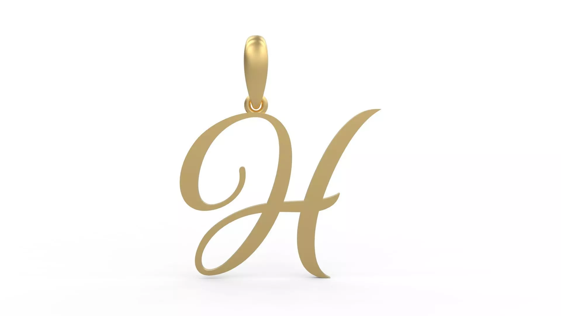 Initial Letters Pendant Sunshine H 3D print model_0