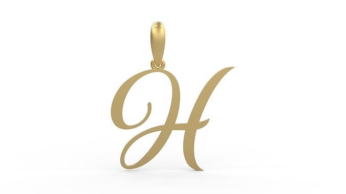 Initial Letters Pendant Sunshine H 3D print model