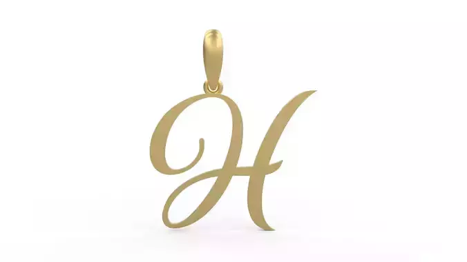 Initial Letters Pendant Sunshine H 3D print model