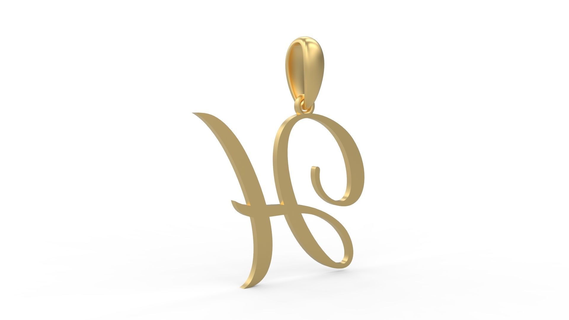 Initial Letters Pendant Sunshine H 3D print model_3