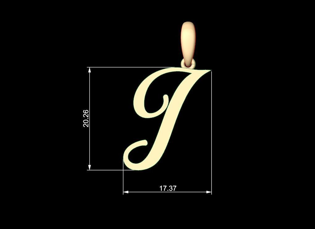 Initial Letters Pendant Sunshine I 3D print model_4