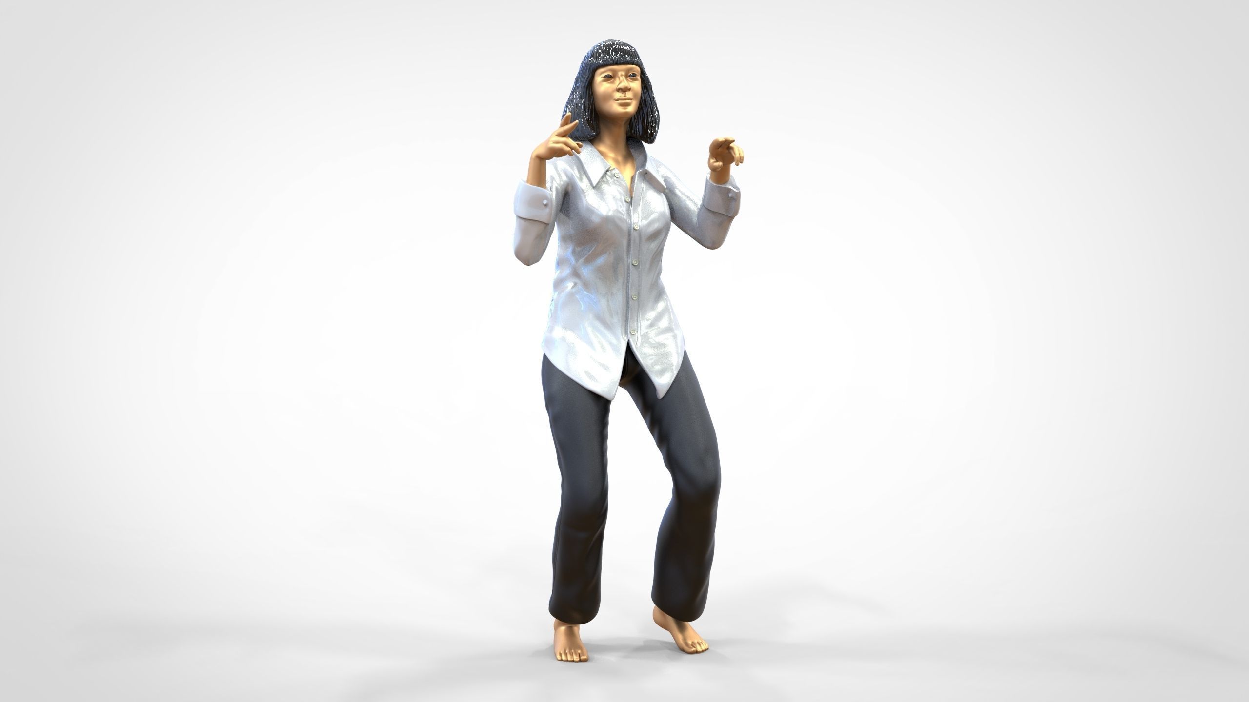 N1 Pulp Fiction Mia Wallace  Uma Thurman 3D print model_2
