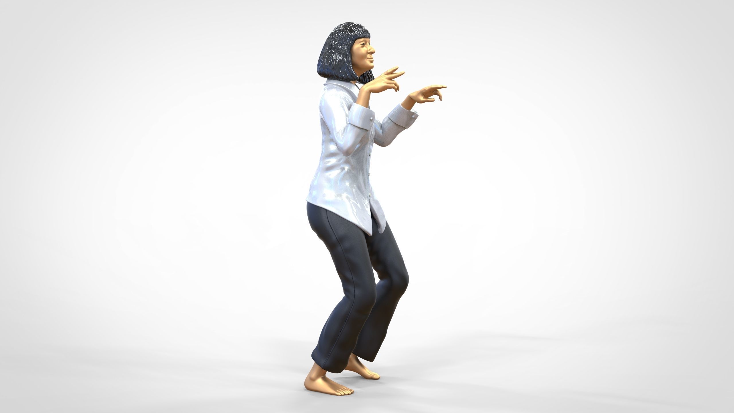 N1 Pulp Fiction Mia Wallace  Uma Thurman 3D print model_25