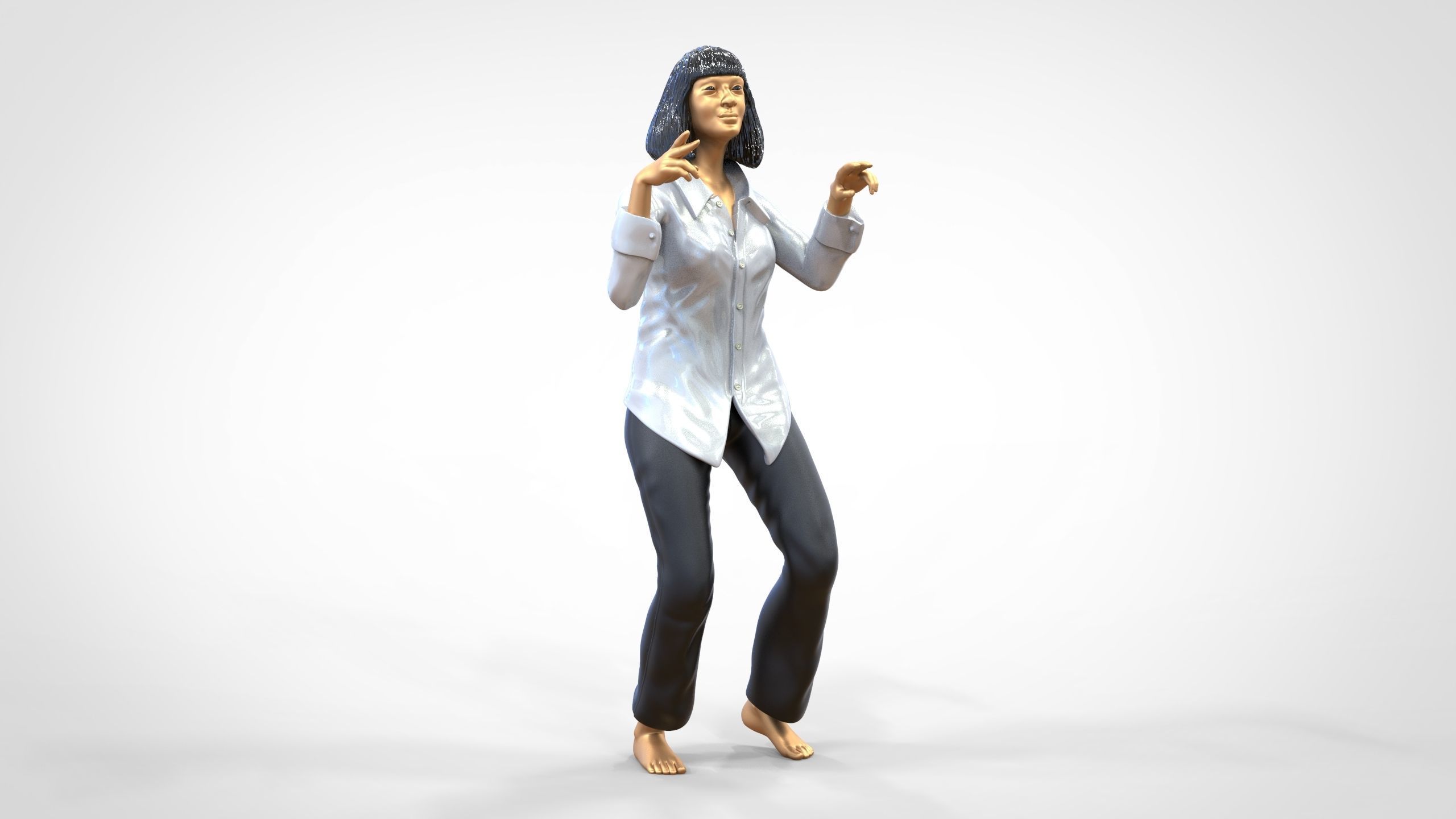 N1 Pulp Fiction Mia Wallace  Uma Thurman 3D print model_29