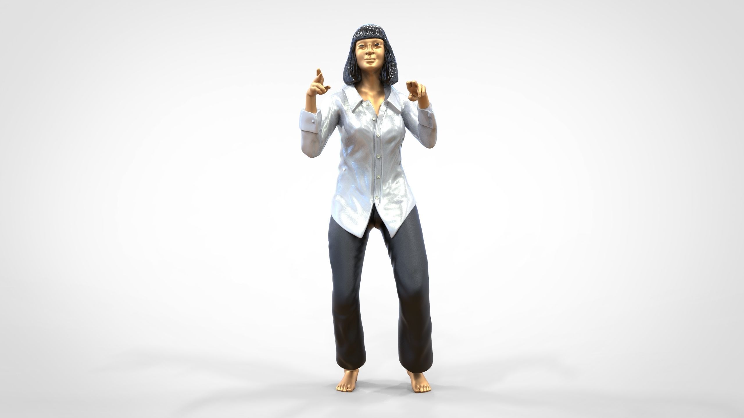N1 Pulp Fiction Mia Wallace  Uma Thurman 3D print model_3