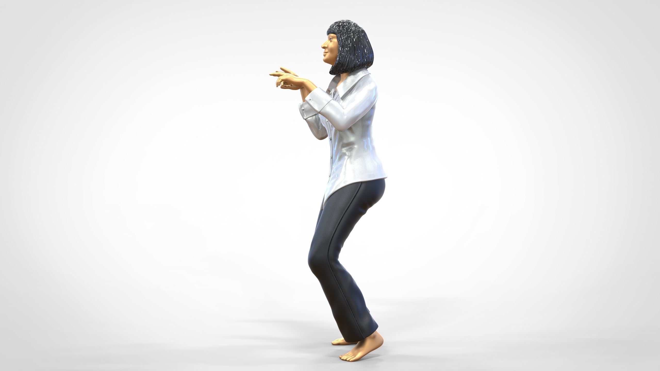 N1 Pulp Fiction Mia Wallace  Uma Thurman 3D print model_5