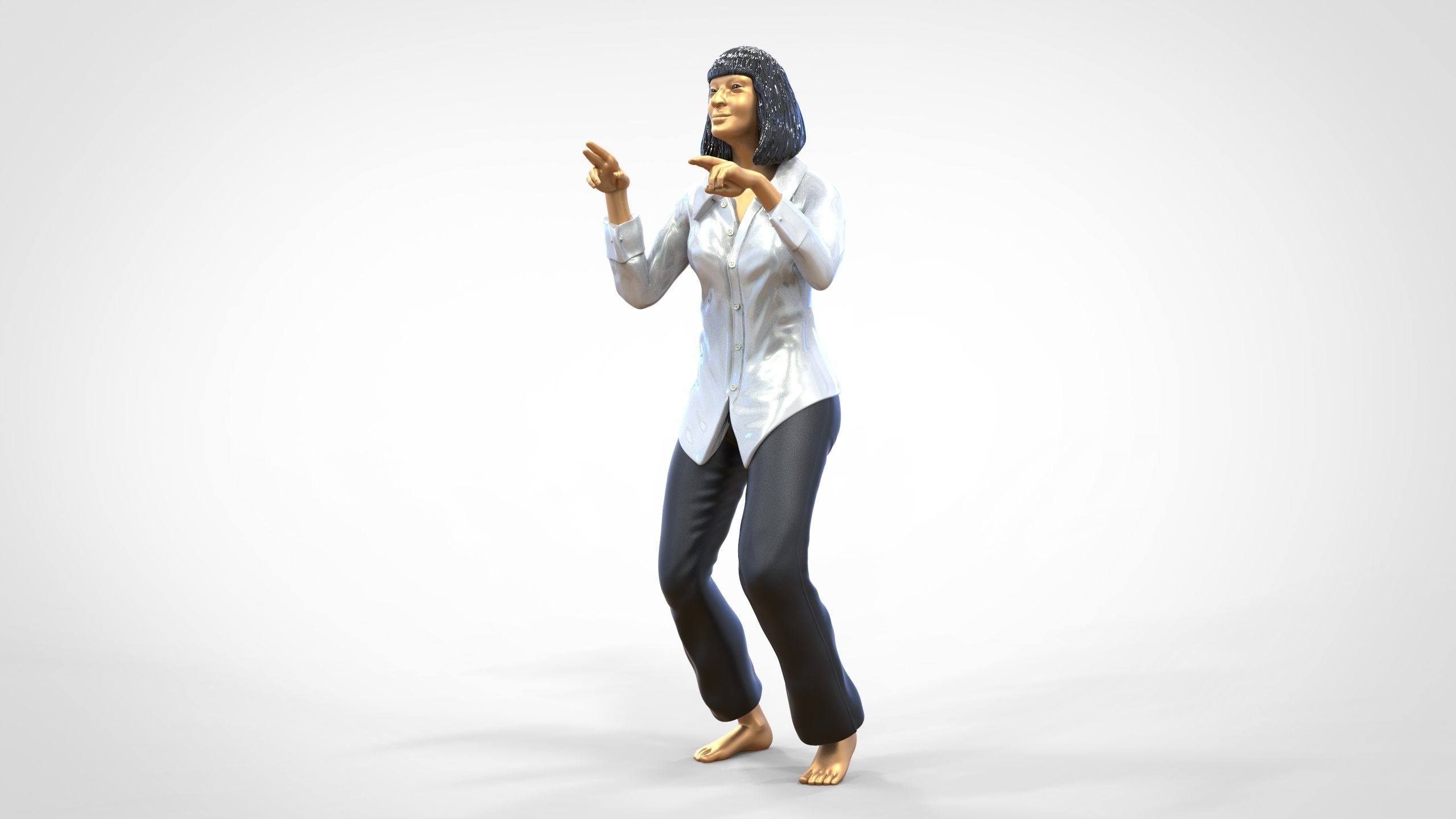 N1 Pulp Fiction Mia Wallace  Uma Thurman 3D print model_34