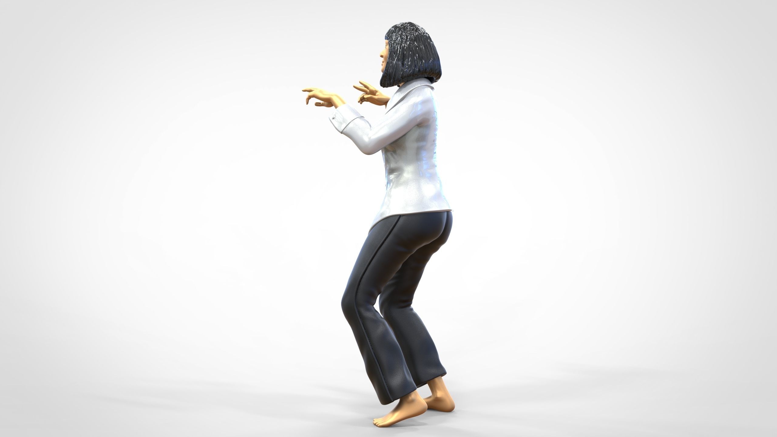 N1 Pulp Fiction Mia Wallace  Uma Thurman 3D print model_7