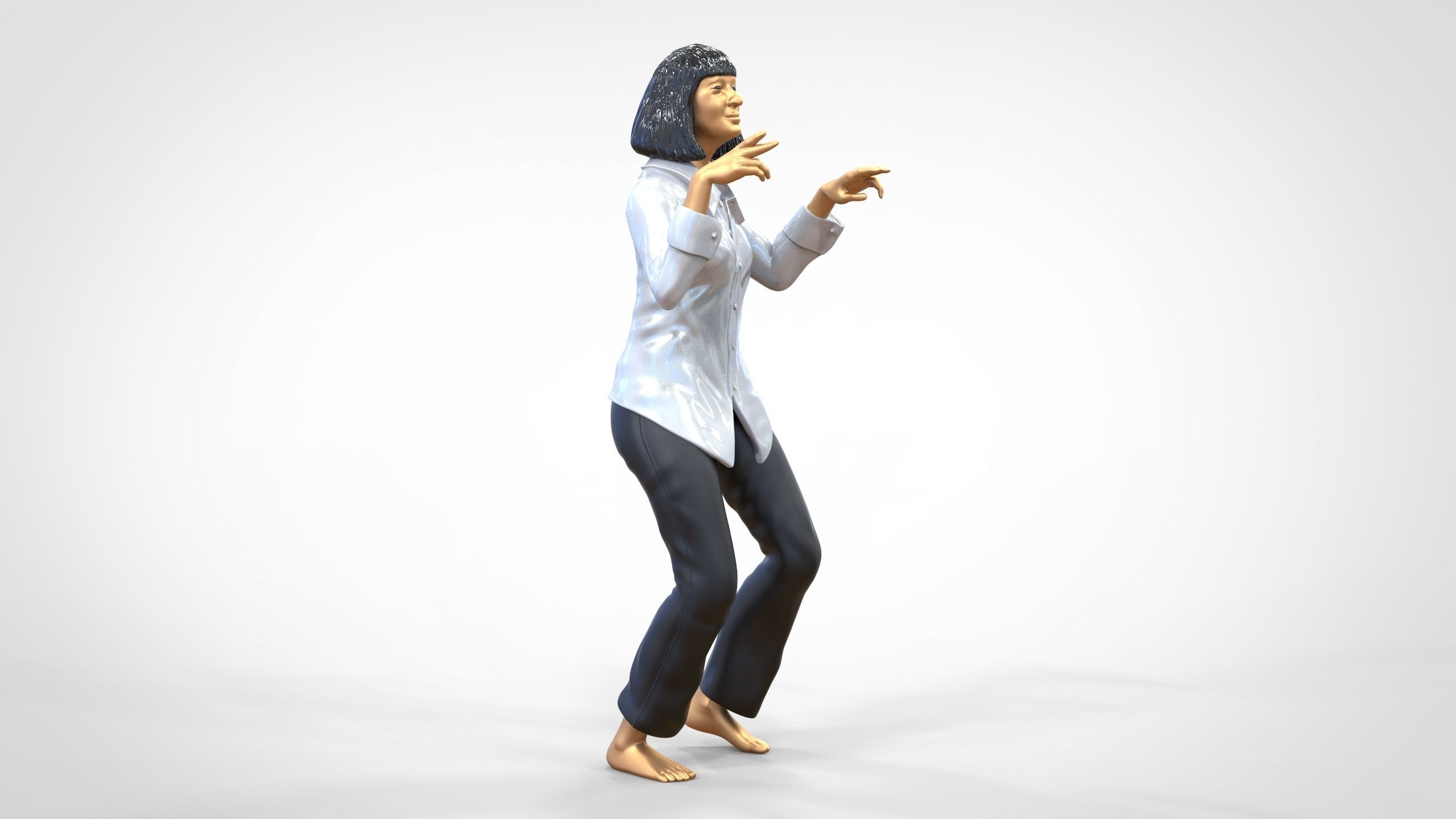 N1 Pulp Fiction Mia Wallace  Uma Thurman 3D print model_26