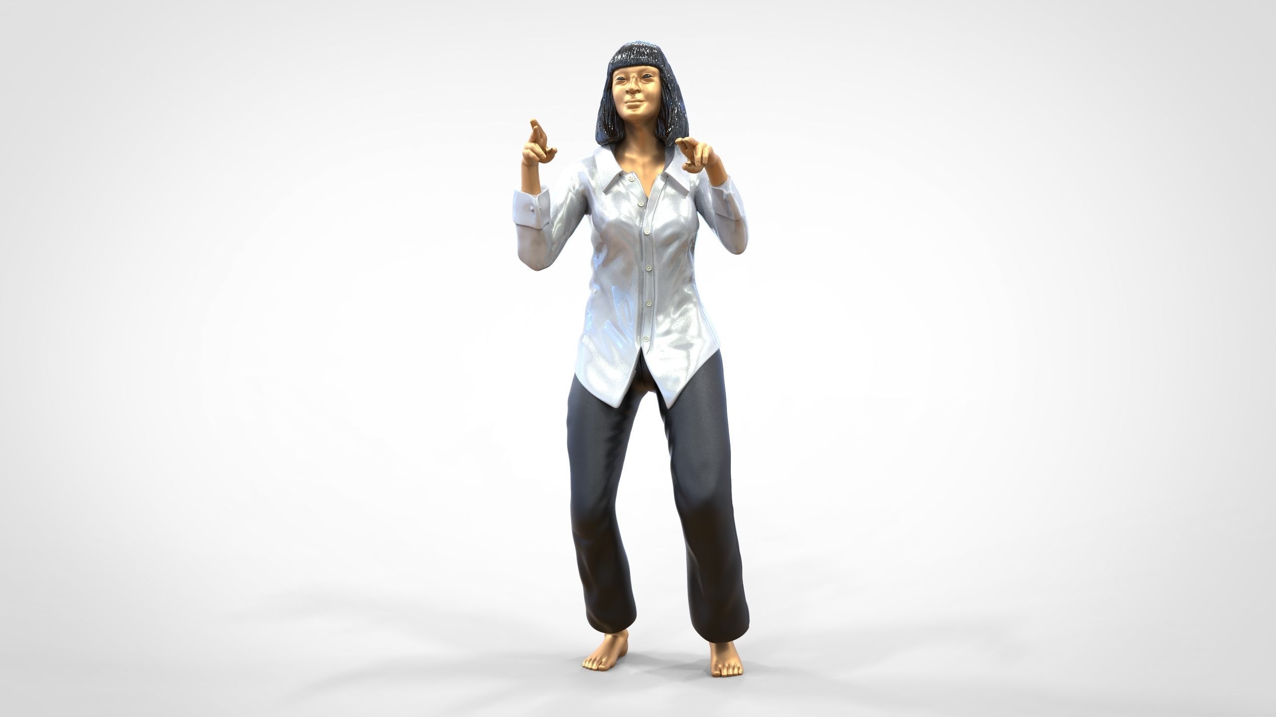 N1 Pulp Fiction Mia Wallace  Uma Thurman 3D print model_31