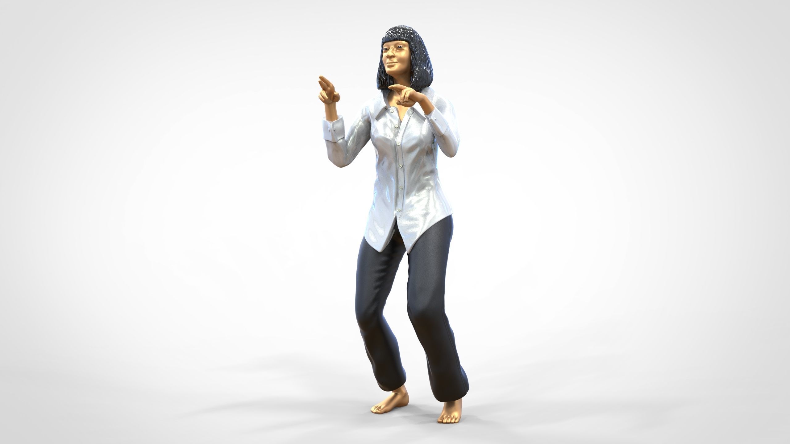 N1 Pulp Fiction Mia Wallace  Uma Thurman 3D print model_33