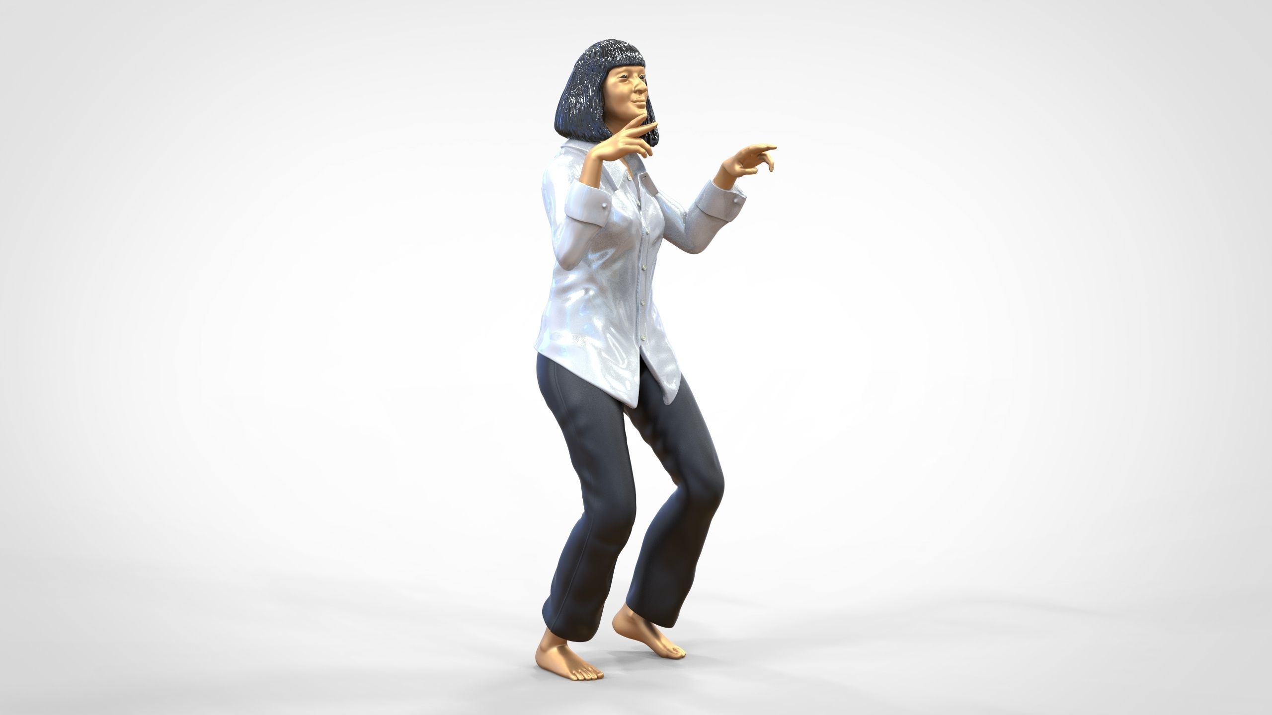 N1 Pulp Fiction Mia Wallace  Uma Thurman 3D print model_27