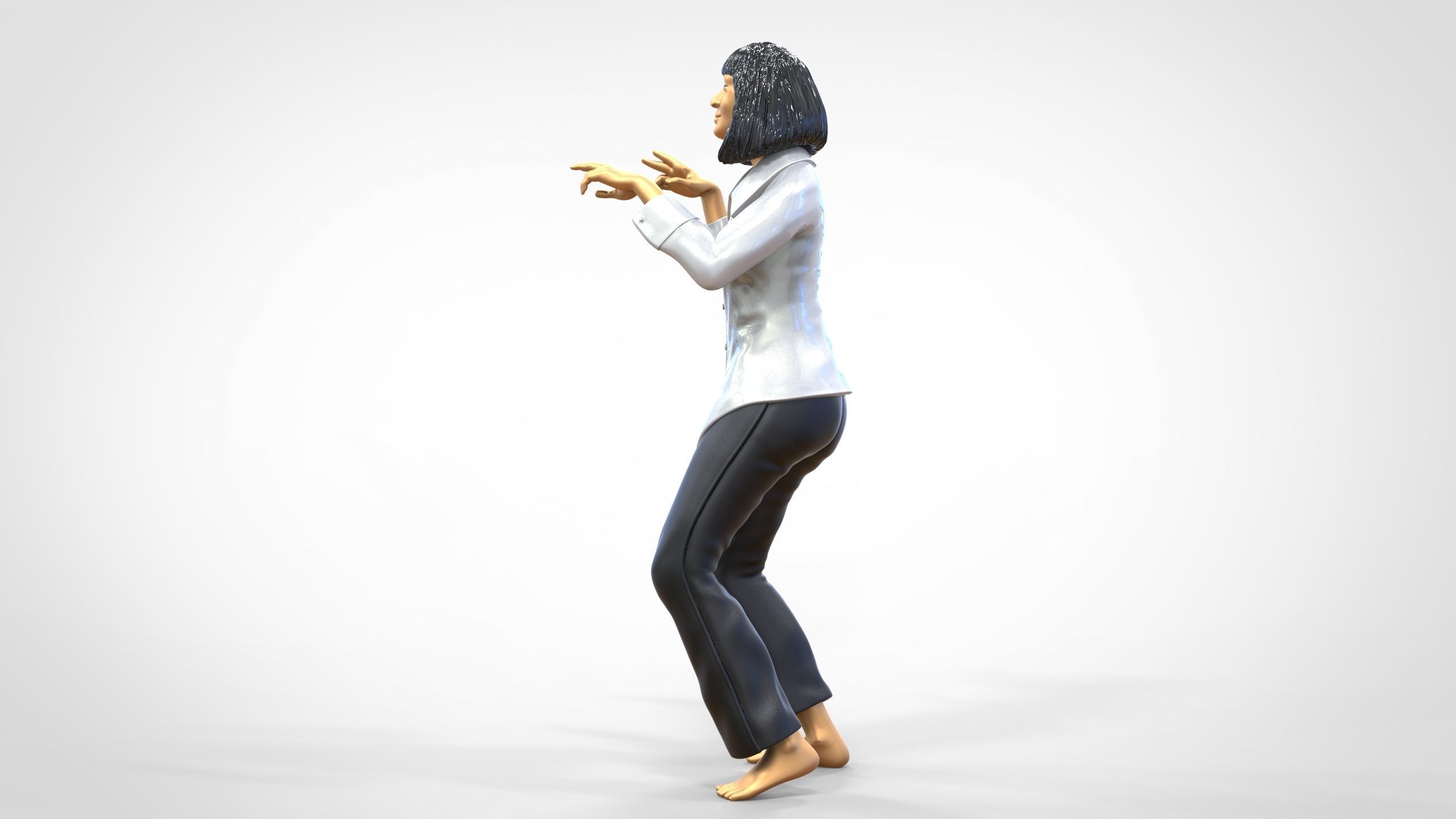 N1 Pulp Fiction Mia Wallace  Uma Thurman 3D print model_1