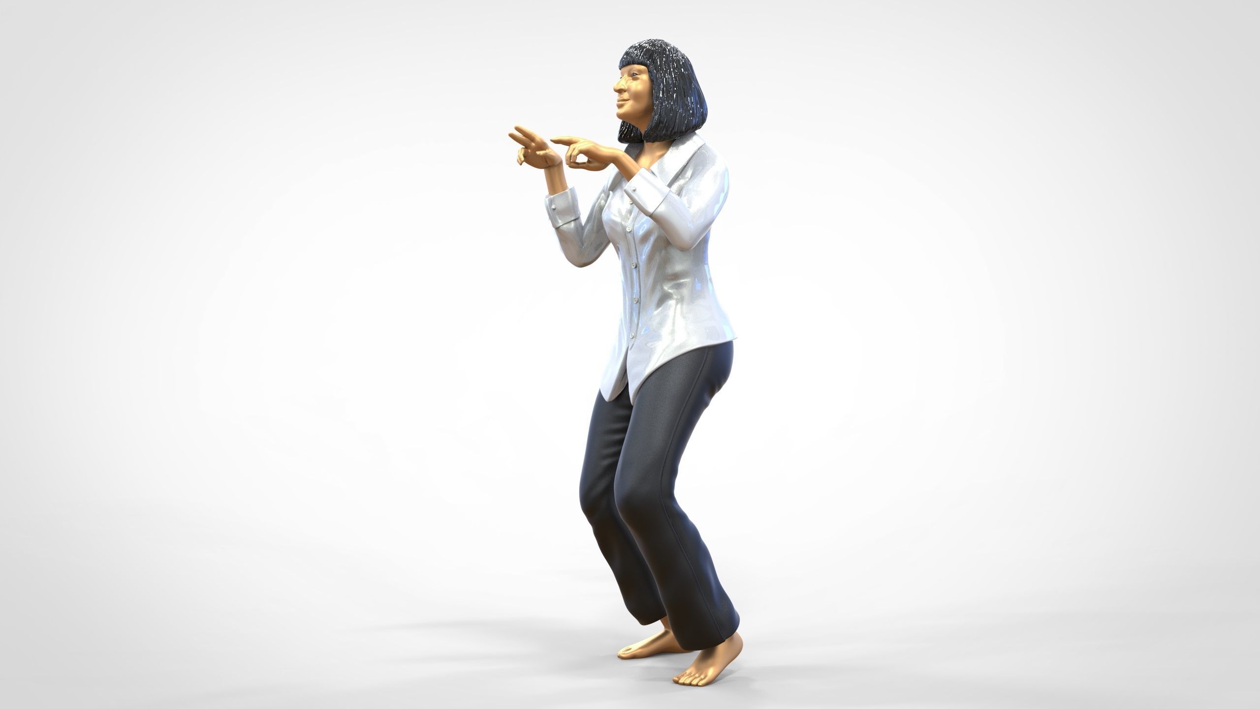 N1 Pulp Fiction Mia Wallace  Uma Thurman 3D print model_36