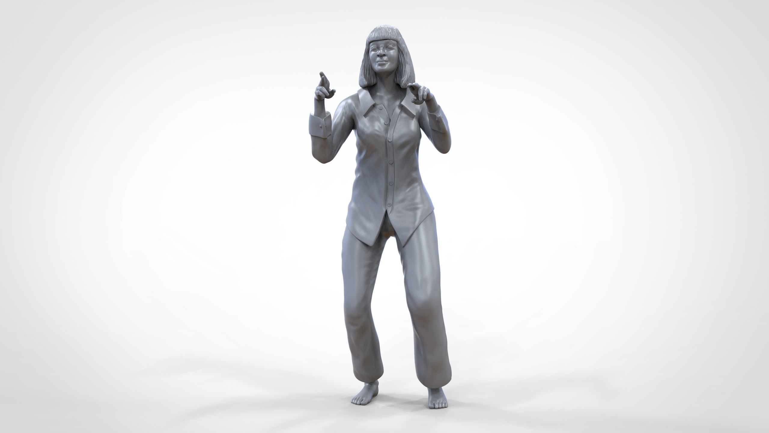 N1 Pulp Fiction Mia Wallace  Uma Thurman 3D print model_42