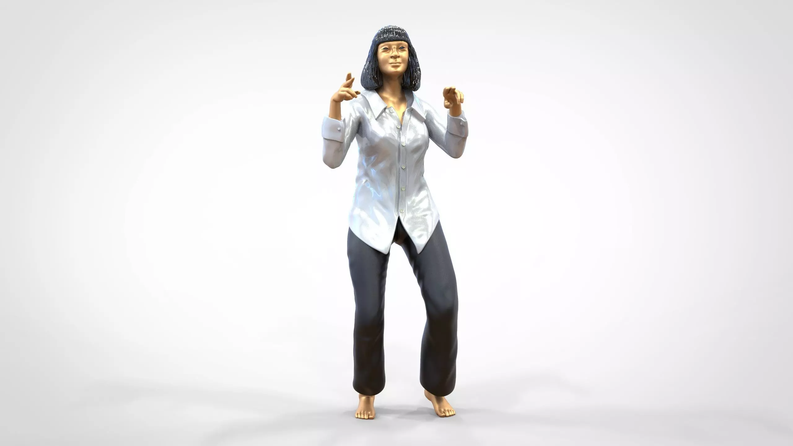 N1 Pulp Fiction Mia Wallace  Uma Thurman 3D print model_0
