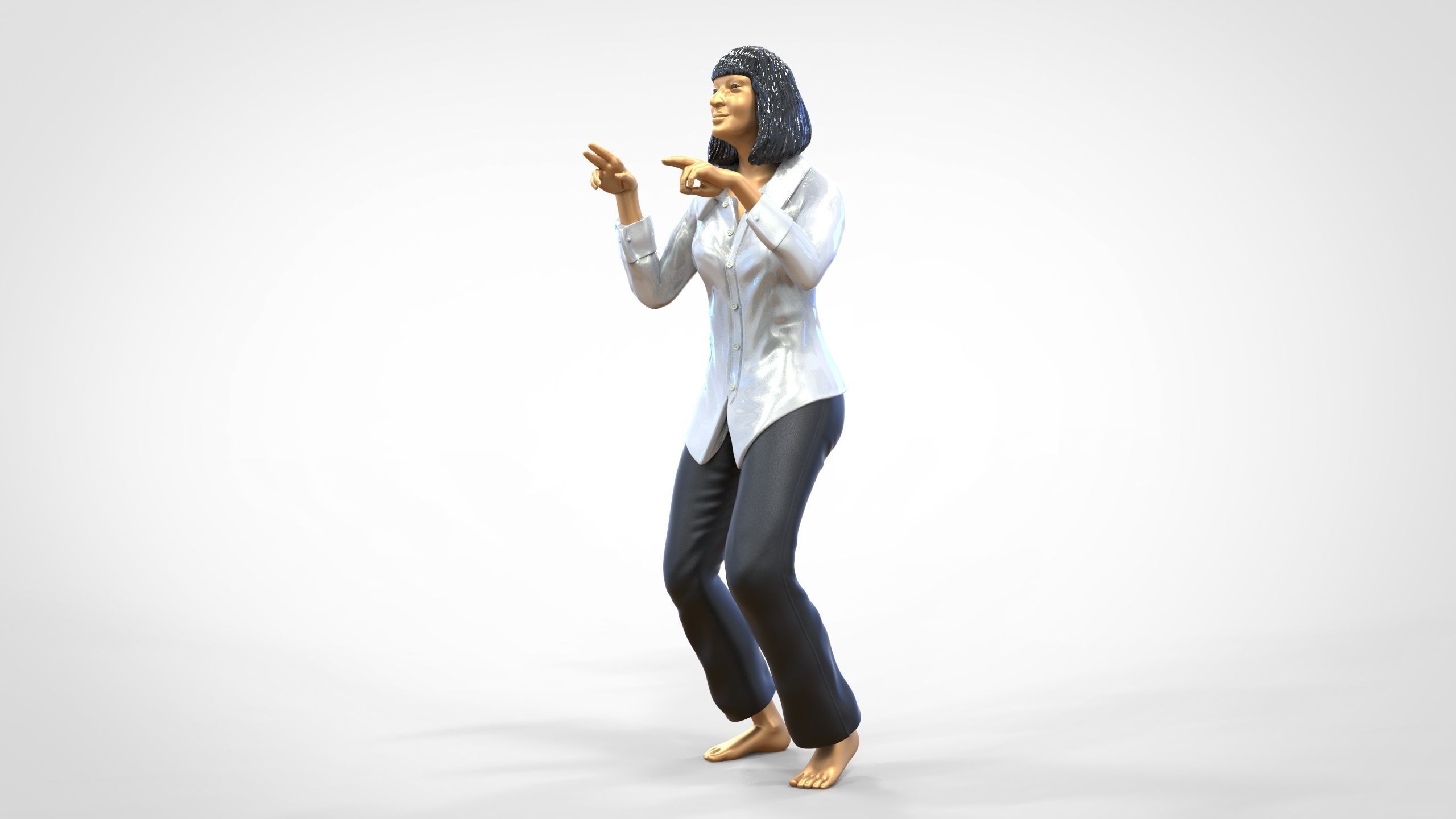 N1 Pulp Fiction Mia Wallace  Uma Thurman 3D print model_35