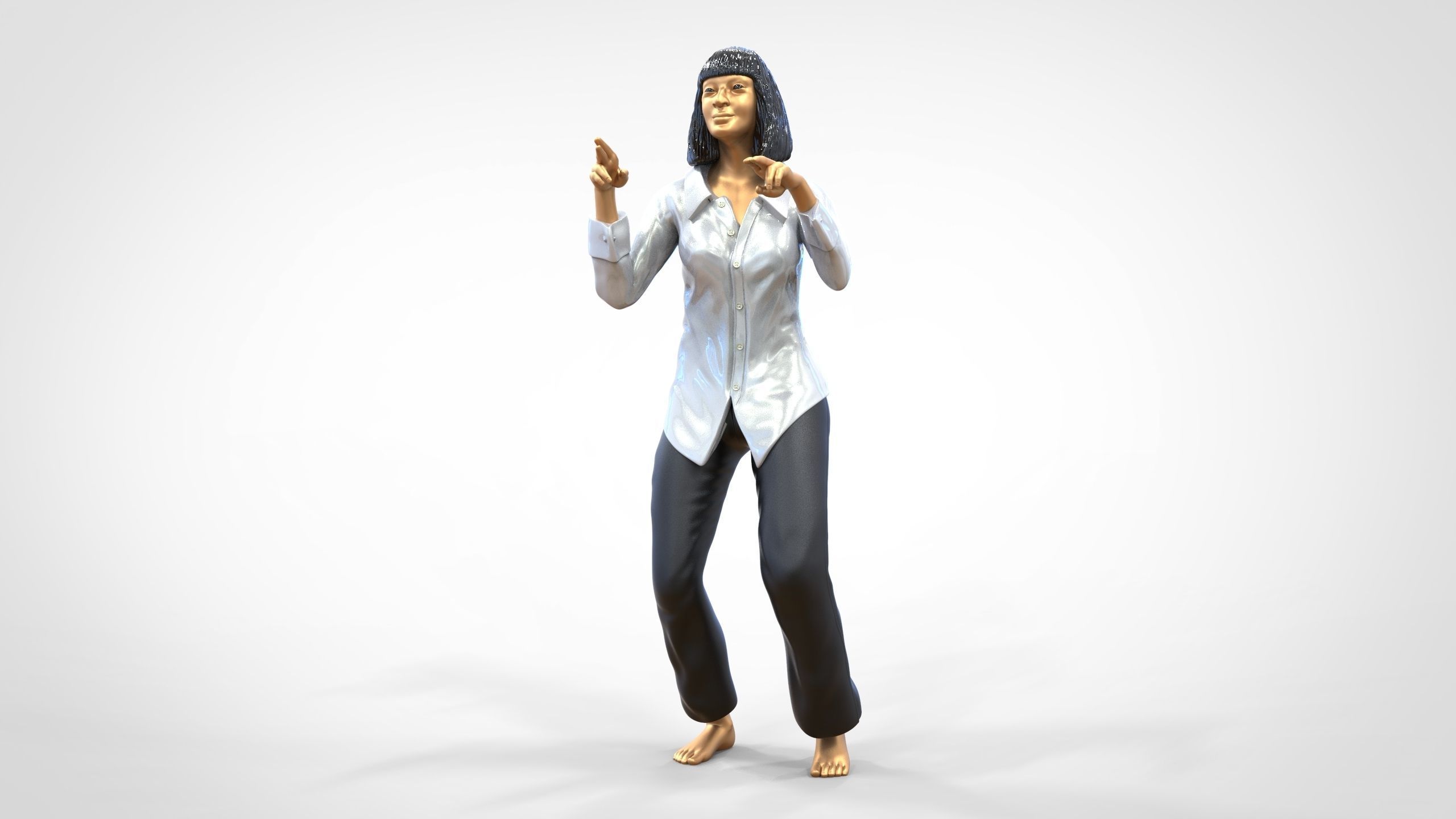 N1 Pulp Fiction Mia Wallace  Uma Thurman 3D print model_32