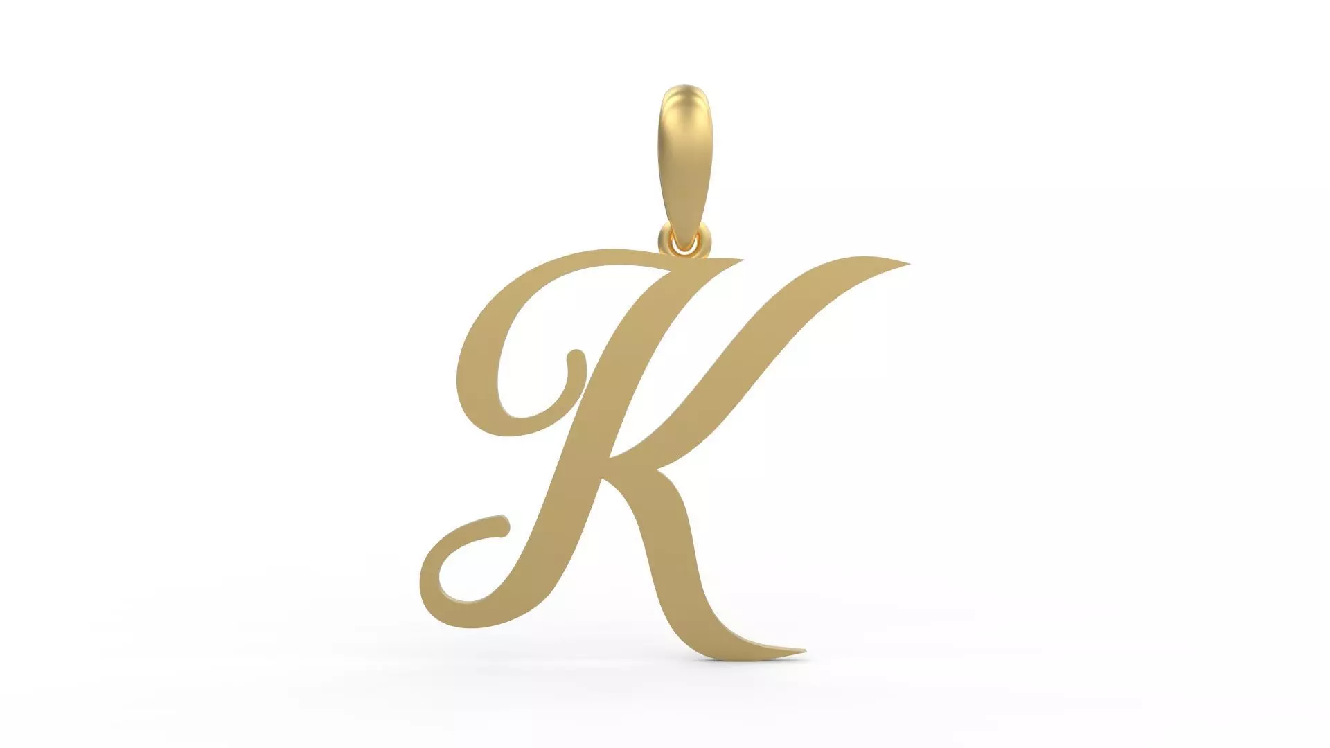 Initial Letters Pendant Sunshine K 3D print model_0