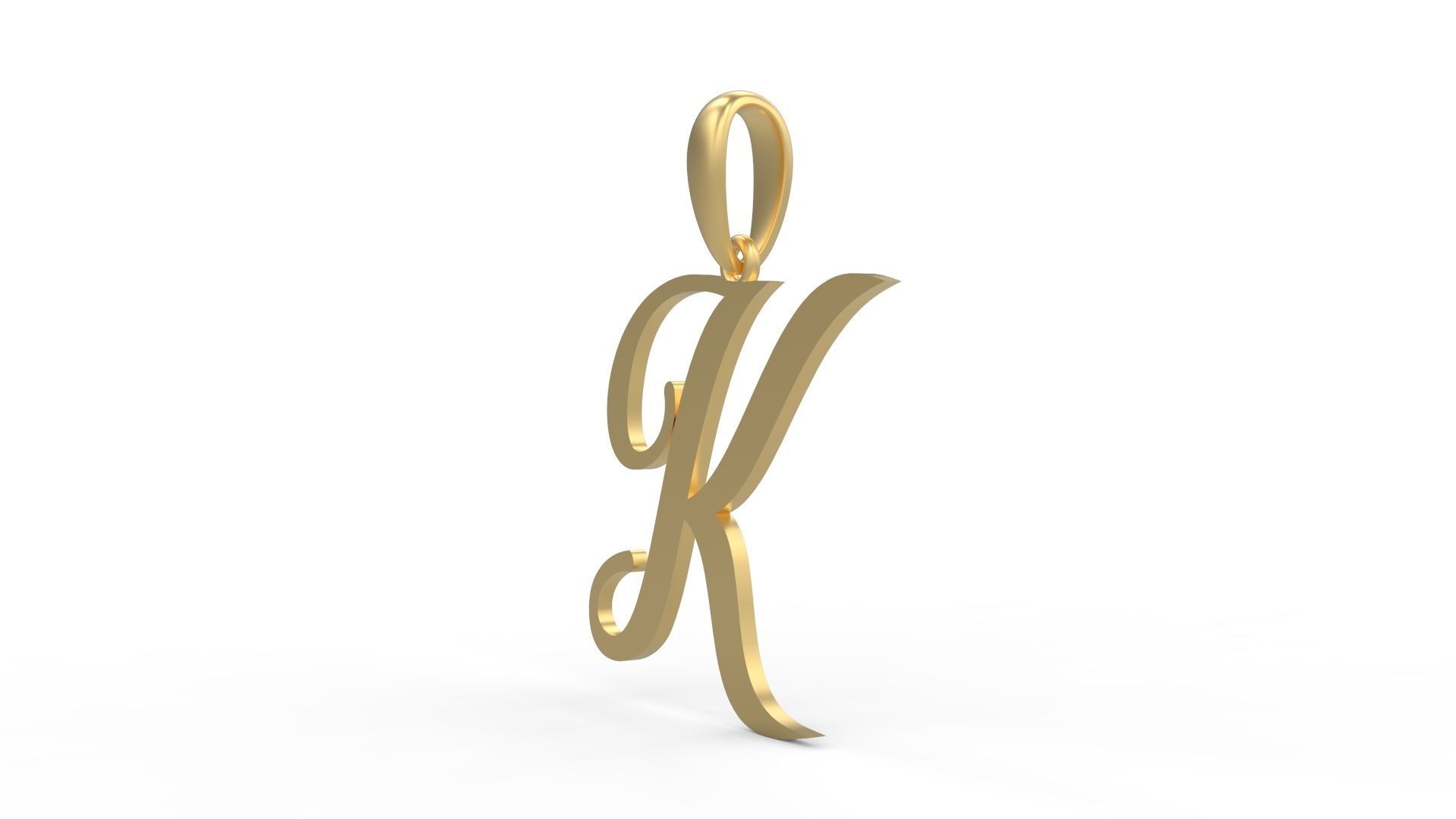 Initial Letters Pendant Sunshine K 3D print model_1