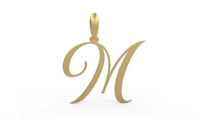 Initial Letters Pendant Sunshine M 3D print model