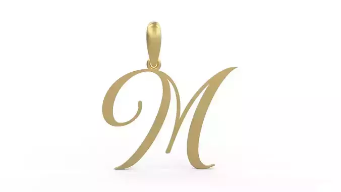 Initial Letters Pendant Sunshine M 3D print model