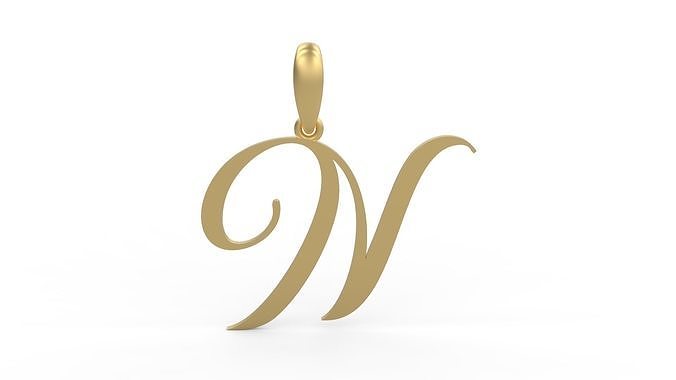 Initial Letters Pendant Sunshine N 3D print model