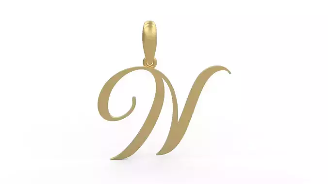 Initial Letters Pendant Sunshine N 3D print model