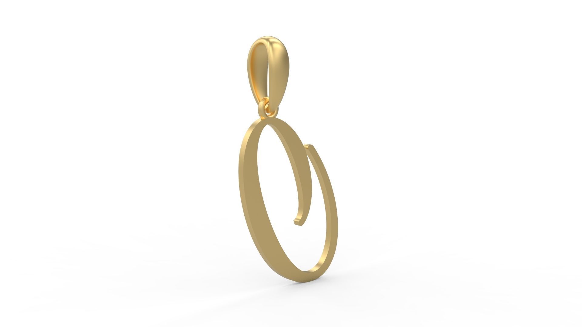 Initial Letters Pendant Sunshine O 3D print model_3