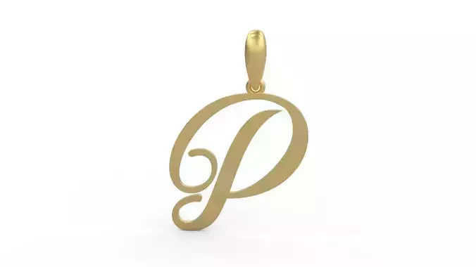 Initial Letters Pendant Sunshine P 3D print model