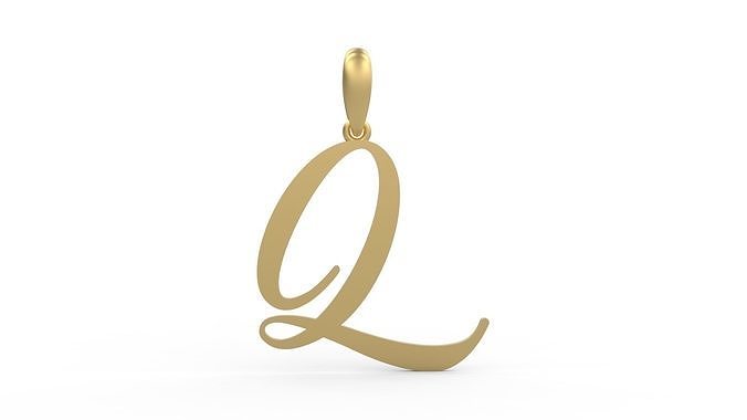 Initial Letters Pendant Sunshine Q 3D print model